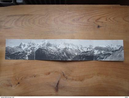 CPA Suisse Grande carte postale panoramique panorama von Mürren Lauterbrunnen Gündlischwand Interlaken Grindelwald Eiger