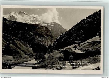3822 Lauterbrunnen - Weg nach Lauterbrunnen Weisse Lütschine und Jungfra... - 11061612