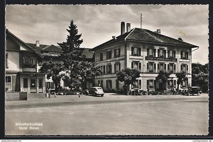 AK Münchenbuchsee, Hotel Bären von der Strasse aus