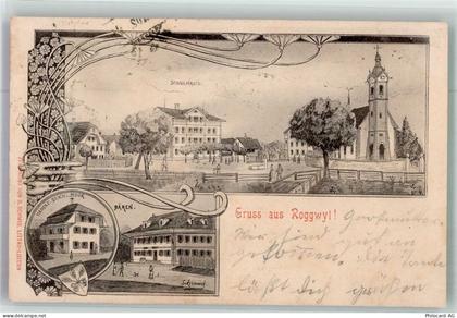 4914 Roggwil BE 1902 Lithographie / Künstlerkarte Bahnpost Zug 81 Nr. 13... - 13673494