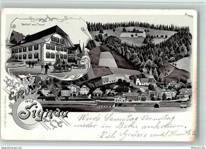 3534 Signau 1902 BOAKC Gasthaus zum Thurm Lithographie - 13700086