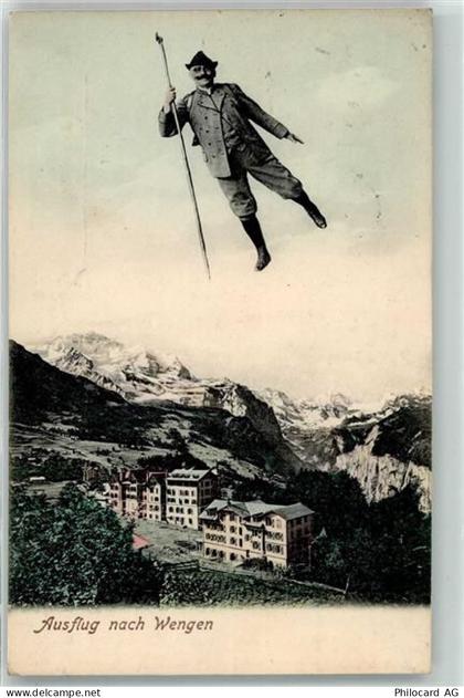 3823 Wengen 1908 - Flug über Wengen - 13935363