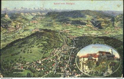 10581110 Binningen Arlesheim Birsigtal Panoramakarte Mariastein x 1943 Binningen