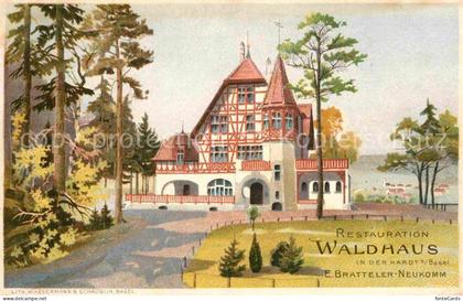 Birsfelden Hotel-Restaurant Waldhaus Litho