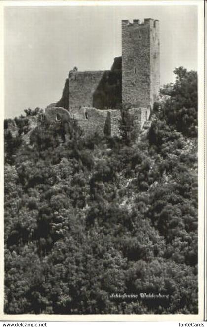 Waldenburg BL Waldenburg Schloss Ruine ungelaufen ca. 1955