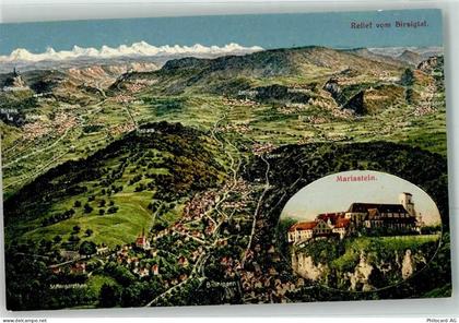 4102 Binningen Relief AK Mariastein Oberwil Bottmingen - 10643765