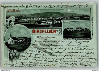 4127 Birsfelden 1902 BOAKC Kath. Kirche Schule Lithographie - 13715702