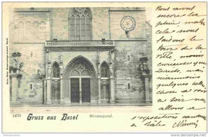 BASEL BALE : Münsterportal 1901