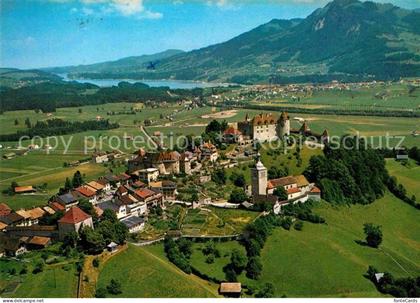 Gruyeres FR Broc et Lac de la Gruyere vue aérienne