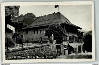 1637 Charmey Gruyère Foto AK Geschäft Hotel du Marachel - 10742541