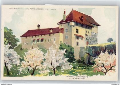 1700 Fribourg Freiburg - Reklame, Chateau d'Attalens - 50739869