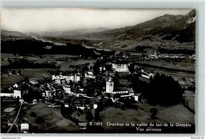 1663 Gruyères 1958 - et la vallee du lac de la Gruyere Vue aerienne - 10395925