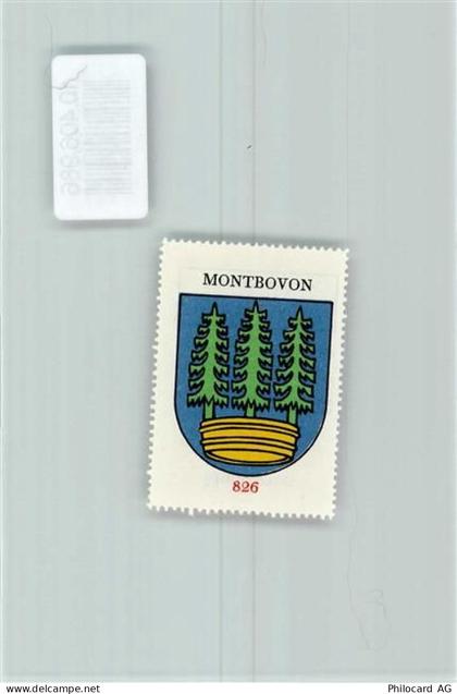 1669 Montbovon Les Cases - Vignette Wappen Kaffee Hag 1920-1940 - 10406986