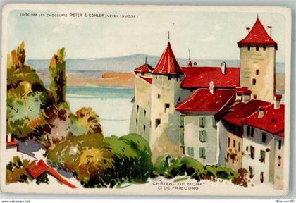 3280 Murten Morat Lithographie Schloss Morat - 10735336