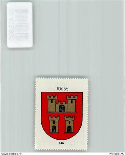 1254 Jussy - Vignette Wappen Kaffee Hag ca 1920-1940 Burg Turm - 10408995