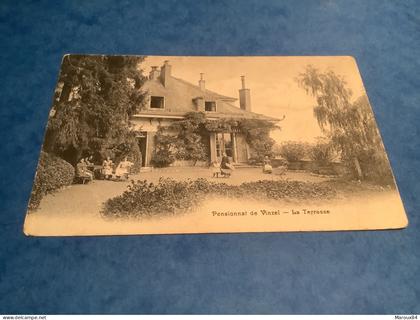CPA pensionnat de vinzel la terrasse  au verso cachet philatelique