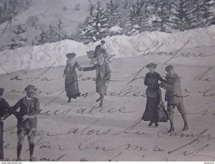 CAROUGE 1906 CPA Carte Postale Scènes de patinage-Europe-Carouge est une ville et une commune suisse du canton de Genève