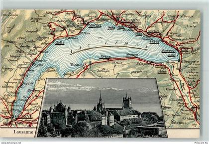 Genfersee Lac Leman - Landkarte - 13125084