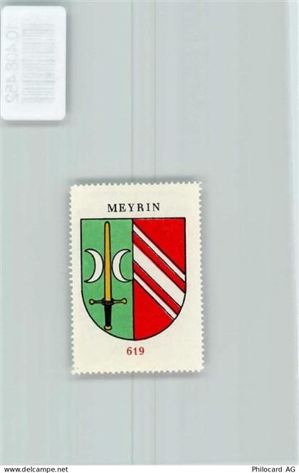 1217 Meyrin Mategnin - Vignette Wappen Kaffee Hag ca 1920-1940 Schwert M... - 10408452