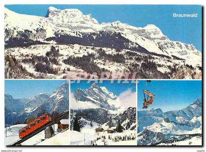 CPM Braunwald Gl Schweiz Blick auf die Bergterrasse Braunwald
