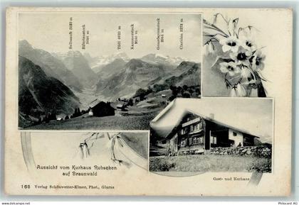 8784 Braunwald 1908 - Aussicht vom Kurhaus Rubschen auf Braunwald Hütten... - 13129051