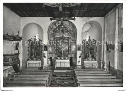 11626302 Alvaschein Inneres der Karolingischen Kirche St. Peter zu Mistail Alvas