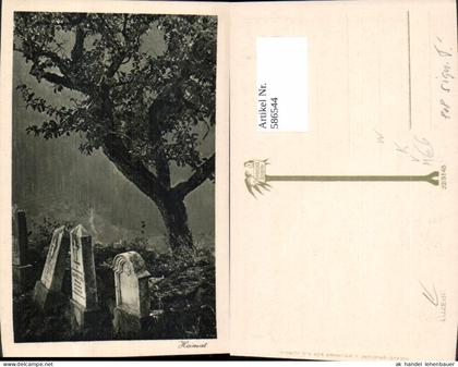586544,Künstler Ak Heimat Luzein Grabstein Friedhof Switzerland pub D. Mischol Schiers