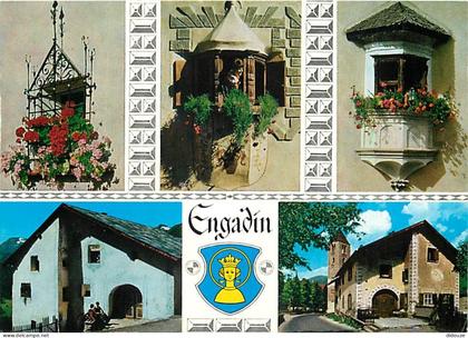 Carte Postale - Suisse - GR Grisons - Engadin - Multivues - Blasons - Fleurs - CPM - Carte Neuve - Voir Scans Recto-Vers