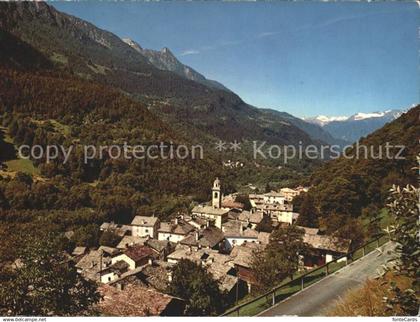 Castasegna Gesamtansicht mit Alpenpanorama