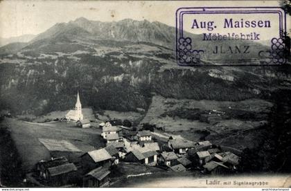 CPA Ladir Ilanz Kt Graubünden, Gesamtansicht mit Signinagruppe