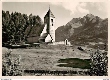 Fellers Falera GR Alte Kirche mit Piz Riein