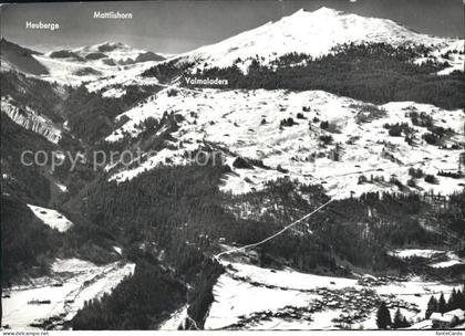 Fideris mit Parsennabfahrt Mattlishorn Heuberge Fideris