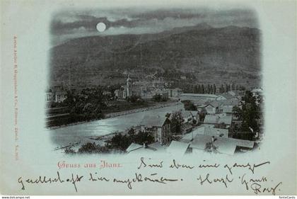 Ilanz Glion GR Panorama Mondscheinkarte