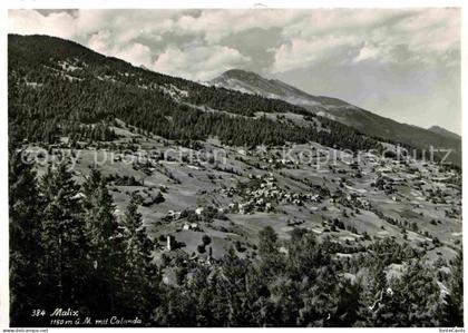 Malix Panorama mit Calanda Glarner Alpen