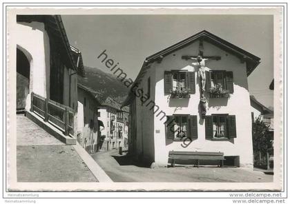 Müstair - Münster - Dorfpartie im Münstertal - Foto-AK Grossformat