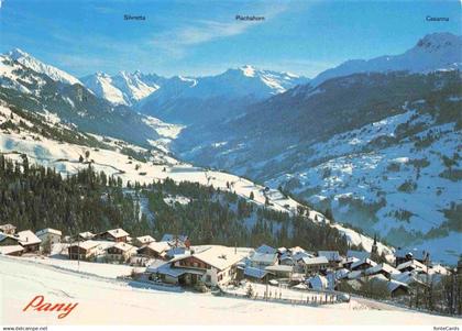 Pany-Luzein GR Panorama Blick gegen Klosters Silvrettagruppe Pischahorn und Casa