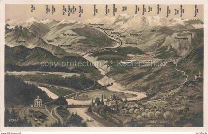 Reichenau-Tamins Imboden GR Buendner-Oberland Panoramakarte Vorderrhein Rhein Al