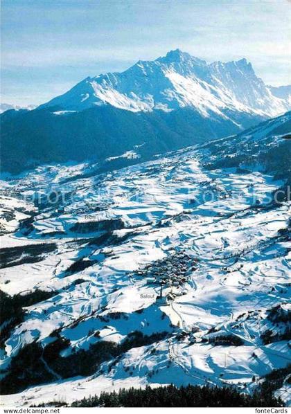 Salouf Graubuenden mit Riom Parsonz Savognin Piz Arblatsch Oberhalbstein Flieger