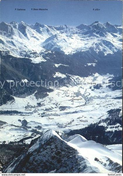 Savognin Fliegeraufnahme Cunter Riom Parsonz Tinizong