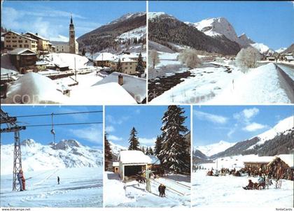 Spluegen GR Skigebiet Lift im Rheinwald