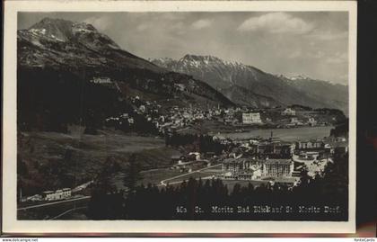 St Moritz GR St Moritz Bad mit Blick auf St Moritz Dorf