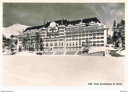 St Moritz  SANKT MORITZ GR Hotel Suvrettahaus Winterlandschaft