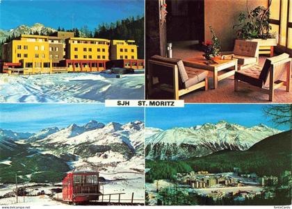 St Moritz  SANKT MORITZ GR Jugendherberge Stille Gastraum Bahn Panorama