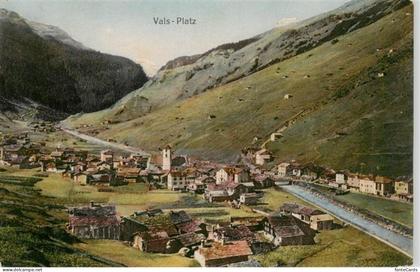 Vals GR Bad Panorama Vals-Platz Alpen