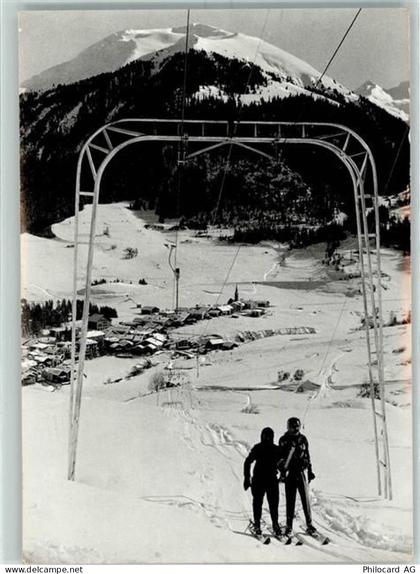 7482 Bergün Bravuogn 1974 Gebrauchsspuren Skilift Skifahrer - 10390006