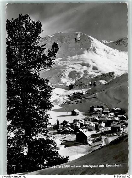 7457 Bivio - Bivio am Julierpass mit Roccabella Winteraufnahme - 10156511