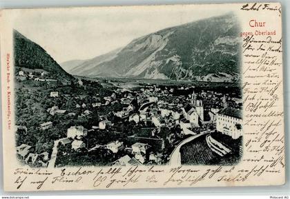 7000 Chur Coire 1901 Relief AK Chur gegen Oberland - 13159326