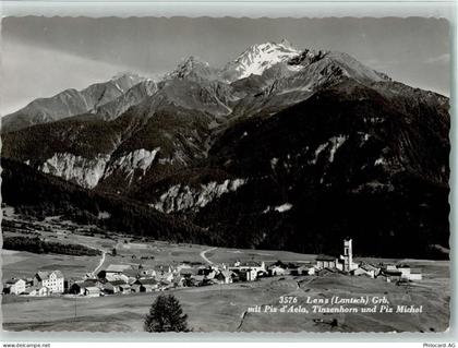 7083 Lantsch/Lenz - Gesamtansicht mit Pit dAela Tinzenhorn und Piz Miche... - 10157078