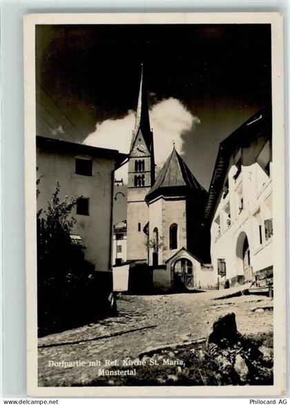 7536 Sta. Maria Val Müstair 1947 Foto AK Kirche - 10300328