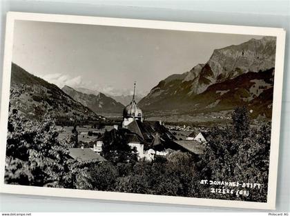 7205 Zizers 1948 Foto AK Kirche St. Johann Stift - 38211327